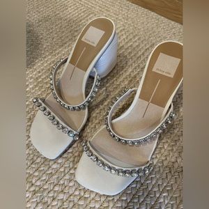 Dolce Vita Natie Slide Sandal in ivory croc print
